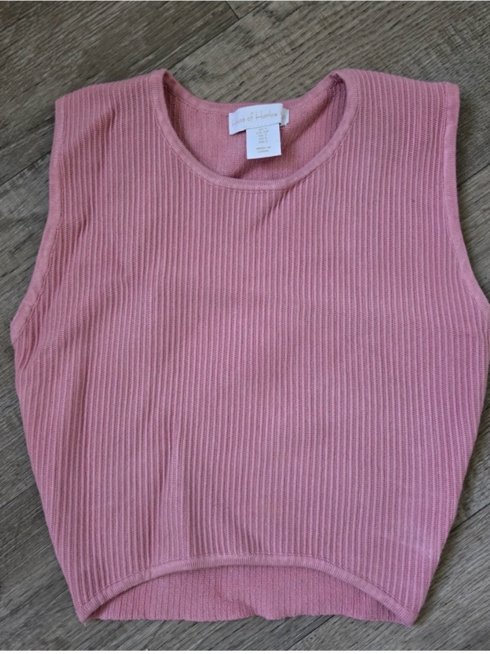 House of Harlow 1960 Ribbed Dusty Rose Tank Top